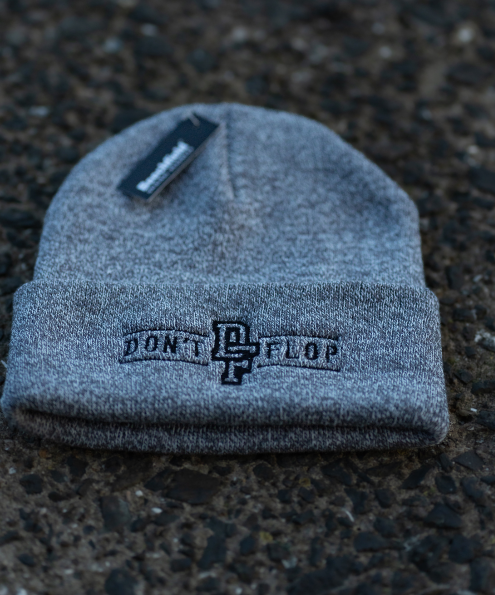 Beanie - Heather Grey w/ Black