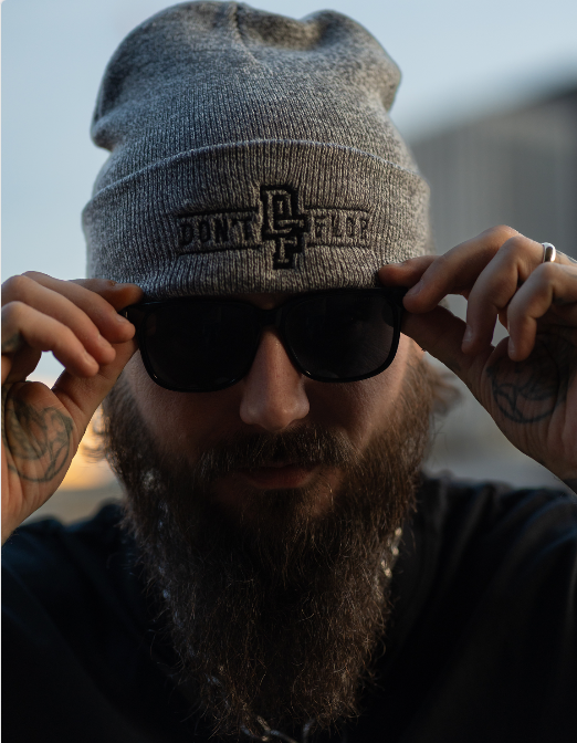 Beanie - Heather Grey w/ Black